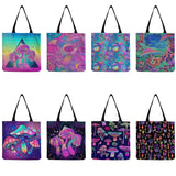 Psychedelic Mushroom Printed Shoulder Handbag Eco Tote Bag