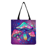 Psychedelic Mushroom Printed Shoulder Handbag Eco Tote Bag