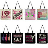 Cheerleading Printed Handbag Eco Reusable Foldable Shopping Bag