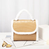 Crocodile Pattern Crossbody Bag Small Square Handbag