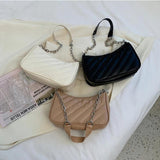 Rhombic Texture Shoulder Bag Chain Handbags for Women