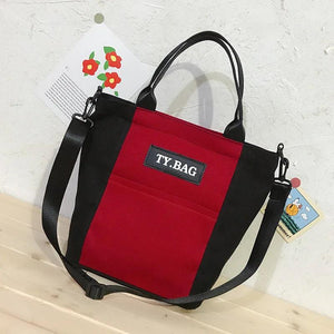 Canvas Women's Shoulder Bag Large Capacity Zipper Messenger Bag