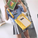 Canvas Women's Shoulder Bag Large Capacity Zipper Messenger Bag