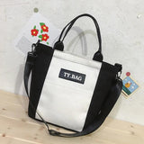 Canvas Women's Shoulder Bag Large Capacity Zipper Messenger Bag
