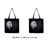 Cartoon Animal Squirrel Dog Print Women Outdoor Portable Handbags