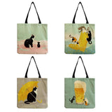 Customizable Cat Ladies Side Bag - Cartoon Teacher Gift Handbag