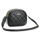 Embroidered Rhombus Shoulder Bag Large Capacity Round Handbag Purse
