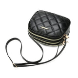 Embroidered Rhombus Shoulder Bag Large Capacity Round Handbag Purse