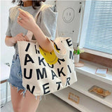 Women's Large Canvas Tote Bag - Stylish and Roomy Shoulder Handbag