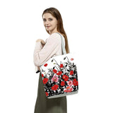 Butterfly Printed Handbags Portable High Capacity Animal Women Shoulder Bag