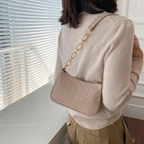 Geestock Felt Shoulder Bags For Women Advanced Texture Armpit Handbags Purses
