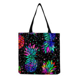 Teacher Gift Foldable Tote Bag Colorful Print Handbag Women Shoulder Bag