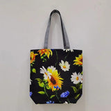 Sunflower Print Shoulder Bag High Capacity Eco Shopping Bags
