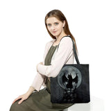 Cat Print Shopper Bag Eco Friendly Handbag Cartoon Animal Portable High Capacity