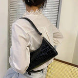 Crocodile Pattern Women Shoulder Bag