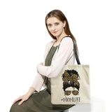 Cartoon Girl Print Foldable Handbag Outdoor Woman Hairpin Sunglasses