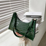 Crocodile Pattern Shoulder Bag PU Leather Women's Handbags