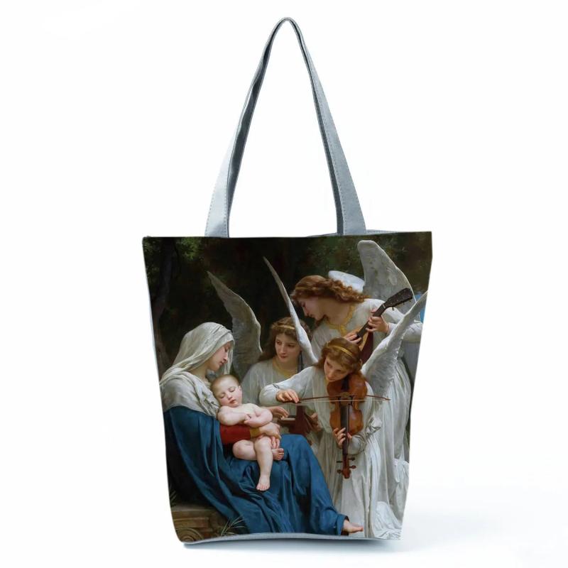 Customizable Sacred Saintess Print Handbag for Women & Baby