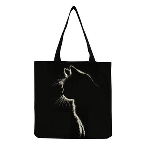 Big Cat Shoulder Bag for Women Cartoon Print