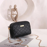 Plaid Women's Shoulder Bag Leather Messenger Bag