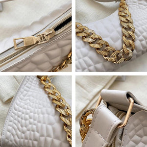 Crocodile Pattern Women's Shoulder Bag Chain Handbag