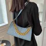 Crocodile Pattern Women's Shoulder Bag Chain Handbag