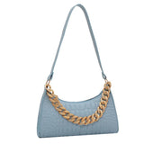 Crocodile Pattern Women's Shoulder Bag Chain Handbag