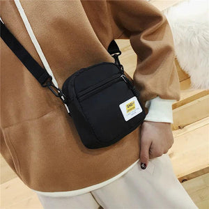 Canvas Small Square Handbag Messenger Bags for Women