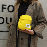 Canvas Small Square Handbag Messenger Bags for Women