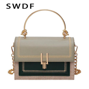 Pu Leather Crossbody Bags For Women Chain Messenger Shoulder Bag
