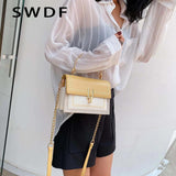 Pu Leather Crossbody Bags For Women Chain Messenger Shoulder Bag