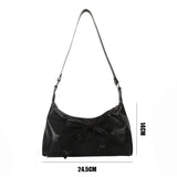 Sweet Bowknot PU Shoulder Bag For Women Female Handbags Purses