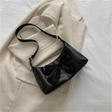 Sweet Bowknot PU Shoulder Bag For Women Female Handbags Purses