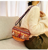 Vintage National Tassel Ethnic Handwoven Crossbody Bag