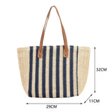 Straw Top-Handle Handbag Casual Large Capacity Women Shoulder Bag