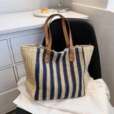 Straw Top-Handle Handbag Casual Large Capacity Women Shoulder Bag