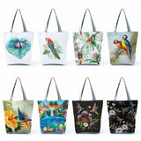 Parrot Print Shoulder Bag Large Capacity Customizable Handbags