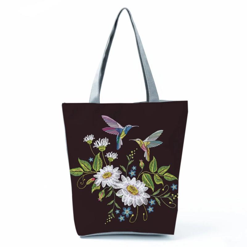 Parrot Print Shoulder Bag Large Capacity Customizable Handbags