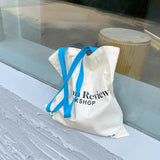 Bookstore Women's Canvas Shoulder Bag Retro Female Grocery Shopping Bag