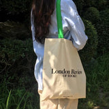 Bookstore Women's Canvas Shoulder Bag Retro Female Grocery Shopping Bag