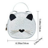 Vintage Cat Cartoon Print Shoulder Bag Small Purse