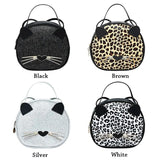 Vintage Cat Cartoon Print Shoulder Bag Small Purse