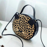 Vintage Cat Cartoon Print Shoulder Bag Small Purse