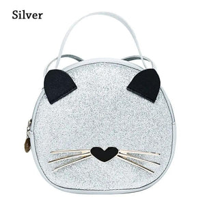 Vintage Cat Cartoon Print Shoulder Bag Small Purse