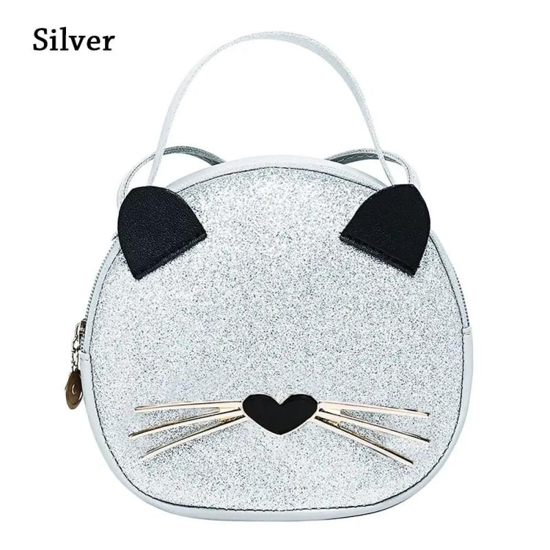 Vintage Cat Cartoon Print Shoulder Bag Small Purse