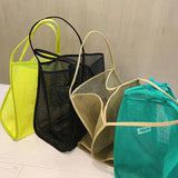 Wind Transparent Mesh Shopping Bag Large-capacity Portable Beach Bag