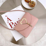 Red Love Heart Shape Shoulder Bag Women Crossbody Bag