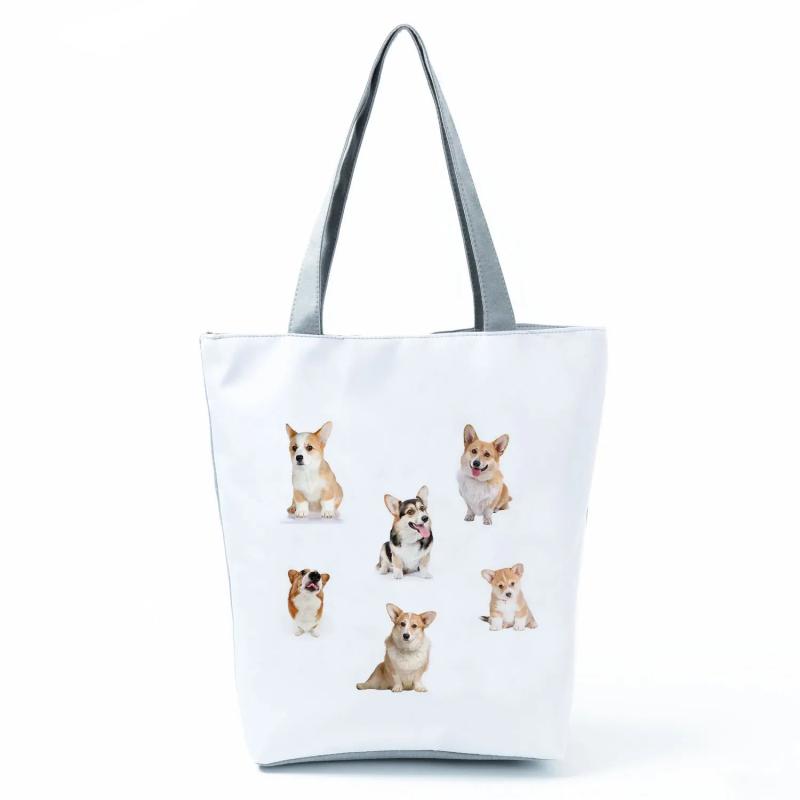 Corgi Printed Handbag High Capacity Women Shoulder Bag