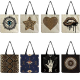 Customizable Art Eye Print Beach Bag Tote Handbag