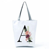 Floral Print Shoulder Bag All-Match Female Shopping Bag Durable Outdoors Tote